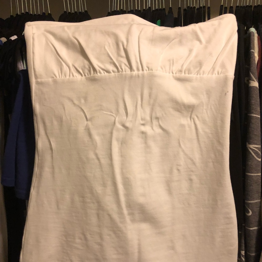 Strapless cotton tube top